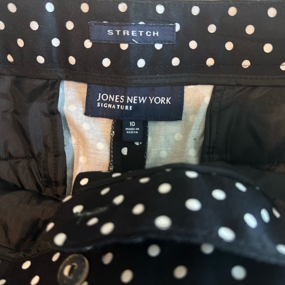 New Jones New York Black and White Polka Dot Women's Shorts Size 10 - Picture 2 of 9
